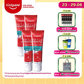 Bộ 4 Kem đánh răng Colgate Plus Shine làm trắng răng & sáng răng 100g