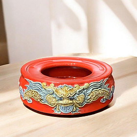 Bát Hương Rồng Đắp Nổi Cao Cấp Men Đỏ RỒNG VIỆT - Gốm Sứ Bát Tràng Bát Nhang Lư Hương Đẳng Cấp