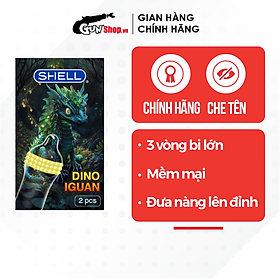 Bao cao su Shell Dino Iguan - Hộp 2 cái