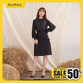 Chân váy nữ VA1044 GUMAC thiết kế xòe xếp bèo sườn