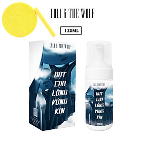 Hình ảnh Bọt cạo lông vùng kín dành cho nam và nữ chai 120ml - LOLI & THE WOLF, Tặng Kèm Mút Rửa Mặt