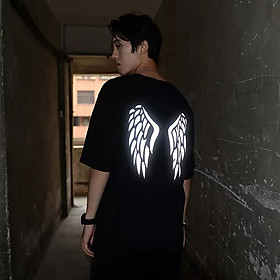 Áo thun nam đẹp ️️ Đôi cánh Lucifer in Phản quang ️ chất vải cotton chất mịn tốt aothununisex