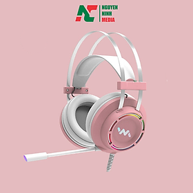 Mua Tai Nghe Gaming Wangming 9800s Pink (Màu Hồng) Âm Thanh 7.1 USB LED - Hàng Nhập Khẩu