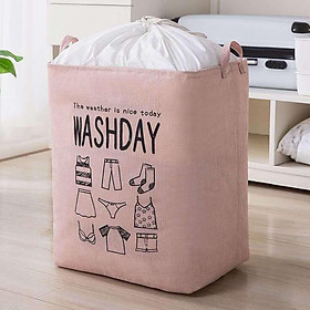 Giỏ Đựng Quần Áo Bằng Vải Cỡ Lớn, Túi Đựng Chăn Màn Đa Năng WASHDAY Có Thể Gấp Gọn Vintage Xinh Xắn