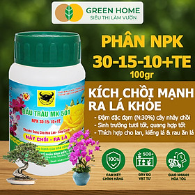 Phân Bón Lá Đầu Trâu MK 501-701-901, GreenHome,Chai 100GR,Đặc Biệt Dành Cho Hoa Lan Và Cây Cảnh