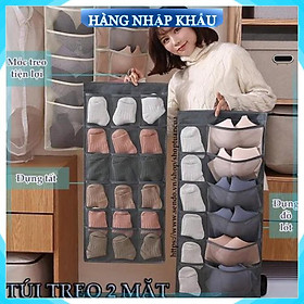 Mua Túi treo đồ lót 2 mặt 30 ô đa năng nhiều ngăn để tất vớ có móc ích lợi và tiện dụng kiểu mới