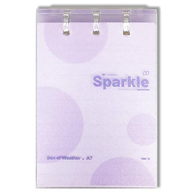Sổ Lò Xo A7 - Kẻ Ngang - 120 Trang - Depai A7-08-3-4-7 - Sparkle - Tím