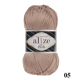 Cuộn sợi bóng Diva Plus hãng len Alize Yarns nổi tiếng, đan/ móc áo váy bikini túi ví