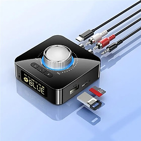 Mua SOAIY Bộ Thu Phát Nhạc Bluetooth 5.0 Hỗ Trợ Kết Nối Aux/RCA WTF/U Disk Đèn Led Kèm Điều Khiển Từ Xa Pin 400mAh M5 - Hàng Nhập Khẩu