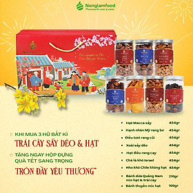 Set 3 hũ Hạt dinh dưỡng và Trái cây tự chọn 454g Nonglamfood Quà tặng cao