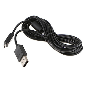 2m Micro USB To USB Charger Charging Data Cable For Xbox One PS4 Controller - Black