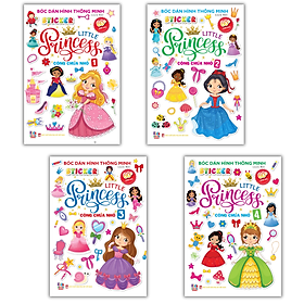 Combo 4 Quyển Bóc Dán Hình Thông Minh - Công Chúa Nhỏ - Little Princess (VT)