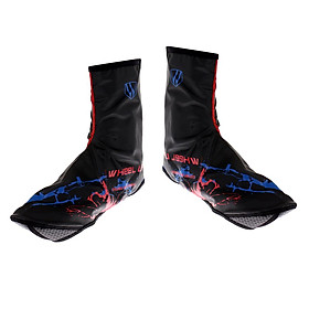 Cycling Bike Overshoes PU Waterproof Warm Lock Shoe Covers for Men Women Red