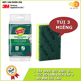 Mua Miếng cước cọ rửa siêu sạch có mút Scotch-Brite 3M CR-SSG1 - Rửa chén siêu nhanh  hàng nhập từ Thái Lan  Lấy sạch vết bẩn cứng đầu