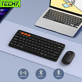 Bộ Bàn Phím Chuột không dây Bluetooth 5.0 USB2.4g K902  cho máy tính , Laptop , điện thoại , Tablet hàng nhập khẩu - Đen Phím + chuột