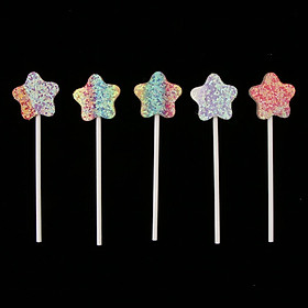 5 Pieces Cake Topper Insert Sticks Wedding Party Cake Decoration Star