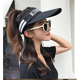 Mũ lưỡi trai thể thao nữ chống uv, nón kết thể thao chơi golf- tennis màu đen