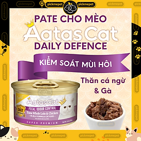 Pate AATAS Super Food Cho Mèo Mọi Lứa Tuổi (Lon 80g) Pate Aatas Daily Defence, Diamond Dinner