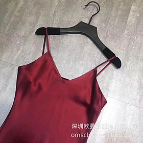 Đầm phi lụa 2 dây cực sang chảnh quyến rũ HOT nhất 2020