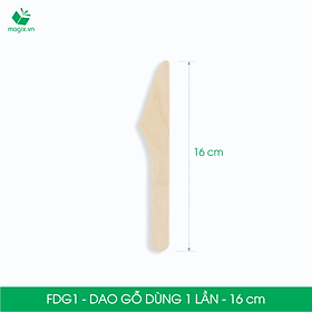FDG1 - Combo 500 Dao gỗ dài 16 cm dùng 1 lần tiện lợi thân thiện môi trường