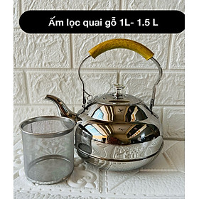 Mua Ấm nấu nước có lọc quai giả gỗ inox 304