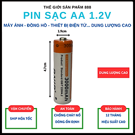 Pin sạc AA 1.2V cao cấp dung lượng cao hàng chính hãng cho điều khiển, máy đo huyết áp, thiết bị điện tử....- Chính hãng