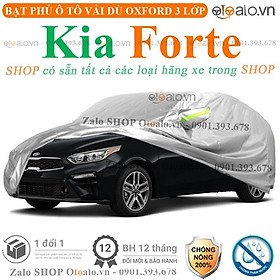 Bạt che phủ xe ô tô Kia Forte 3 lớp cao cấp