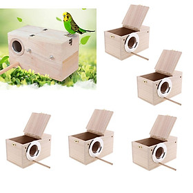 6Pc Parakeet Nest Box Budgie Nesting House Breeding Box for Lovebirds Parrot