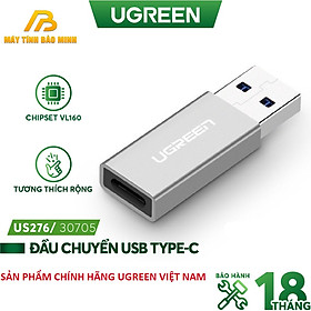 Đầu chuyển đổi USB 3.0 sang USB Type C Ugreen 30705 chính hãng - Hàng Chính Hãng