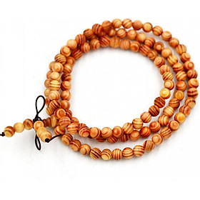 Vòng tay nam nữ 108 hạt gỗ huyết rồng 8 ly phong cách phật giáo VG04.108