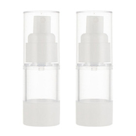 2Pcs Portable Empty Cosmetic Makeup Sterile Airless Pump Spray Bottles Vials