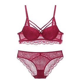 Bộ Đồ Lót Có Gọng Nâng Ngực Ren Lưới Sexy B187