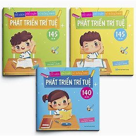 Hình ảnh Combo 3 Cuốn sách Phát triển trí tuệ (145 câu đố) - Dành cho trẻ 2-4, 4-5, và 5-6 tuổi