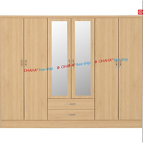 Mua TỦ QUẦN ÁO GỖ CÔNG NGHIỆP CAO CẤP 6 CÁNH OHAHA - TACC008