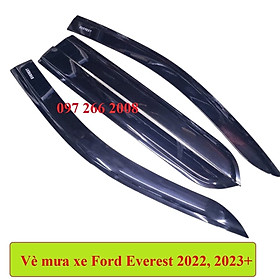 Vè che mưa xe Ford Everest 2022 2023 nhựa đen CAO CẤP ( form mới nhất hiện nay)