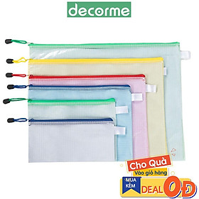 Mua DecorMe Túi lưới đựng tài liệu  đồ dùng cá nhân có khóa kéo chống nước khổ A4 A5 A6 tiện lợi