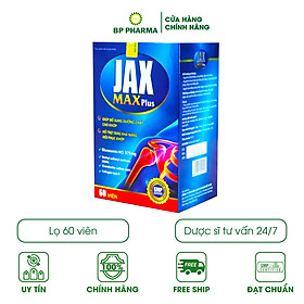 Viên Nang Mềm JAX MAX Plus Giúp Bổ Sung Dưỡng Chất Cho Khớp, Hỗ Trợ Khả Năng Hồi Phục Khớp - Lọ x60 Viên