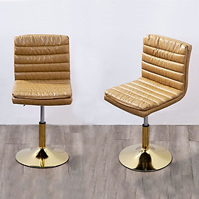 Ghế tư vấn tiếp khách nệm simili chân vàng CB2306B-1P Nội thất Capta Ghế quầy giao dịch chân cố định nệm pvc dễ vệ sinh hcm