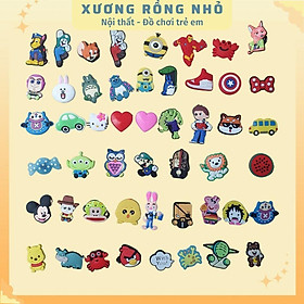 Sticker gắn dép Cross - Phụ kiện nút giày Crocs Jibbitz cho dép khủng long, dép bít đầu