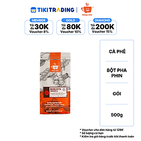 Cà phê nguyên chất BLEND ROBUSTA - ARABICA Message Coffee rang mộc đậm đà thơm thanh dịu 200/500G