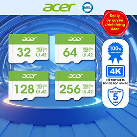 Thẻ nhớ Acer MicroSD Card MSC300 4K UHS-I tốc độ đọc/ghi lên đến 160/120MB/s - Hàng chính hãng bảo hành 5 năm | Thẻ nhớ camera chuyên nghiệp 64GB |128GB | 256GB