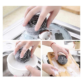 Mua Miếng bùi nhùi cước rửa chén - Bùi Nhùi Kẽm - Cước Inox Không Rỉ rửa chén chà xoong nồi siêu sạch đa năng