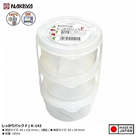 Set 3 hộp chia thức ăn dặm cho bé Nakaya Pack F 180ml - Hàng nội địa Nhật Bản nhập khẩu chính hãng