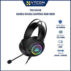 Tai Nghe Gaming Chụp Tai Dareu EH416 RGB Giả Lập Âm Thanh 7.1 - Hàng chính hãng