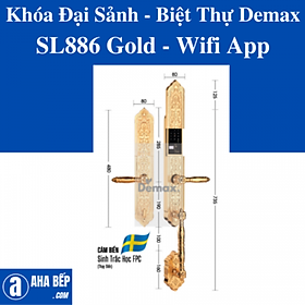 Mua Khóa Đại Sảnh Biệt Thự Demax SL886 GB - APP WIFI. Hàng Chính Hãng