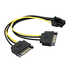 Mua Cáp nguồn 2 SATA sang 6Pin PCI-E cho Card VGA - Hàng Nhập Khẩu