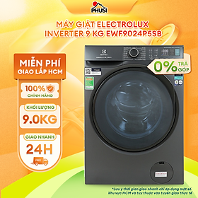 Mua Máy giặt cửa trước Electrolux 9kg UltimateCare 500 - EWF9024P5SB - Giặt hơi nước sạch sâu  không cặn giặt tẩy  diệt vi khuẩn  giảm dị ứng  tiết kiệm điện năng  Hàng chính hãng 