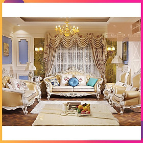 Mua Sofa tân cổ điển nhập khẩu chất liệu gỗ thịt bọc da bò nguyên miếng – xứng tầm đẳng cấp cho nhà phong cách Châu Âu