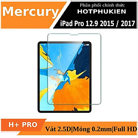 Miếng dán kính cường lực Mercury H+ Pro cho iPad (Cạnh Vát 2.5D, mỏng 0.2mm, kính thủy tinh ACC, Phủ Nano, chống lóa) - hàng nhập khẩu