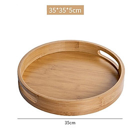 Mua Khay tre hình tròn ONGTRE tiện dụng đa năng có tay cầm